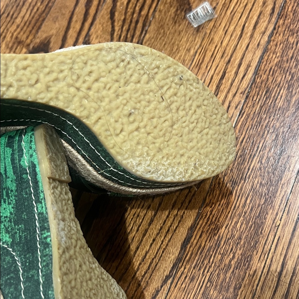 Green Patterned Espadrille Wedge Sandals - Unbranded - Picture 9 of 9